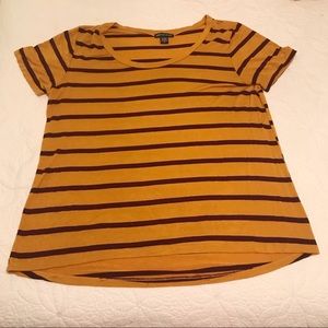 Gold and Maroon Striped Shirt